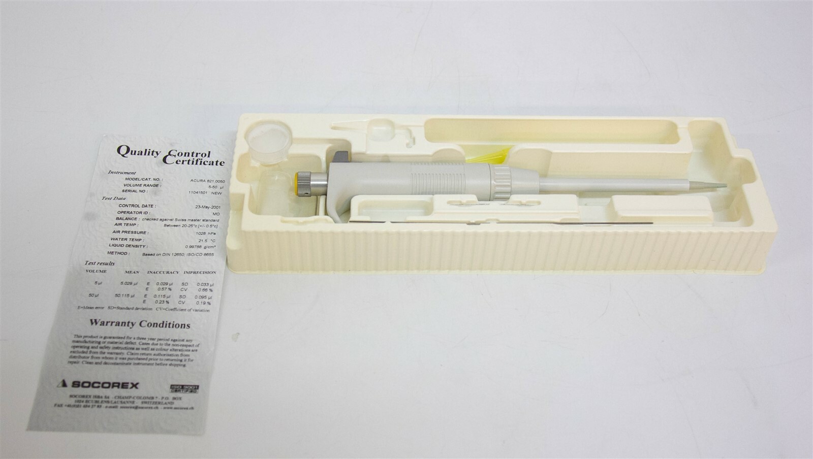 CORNING Lambda 4964 100-1000ul Pipette & VWR 821 5-50ul Micropipette New 8380K