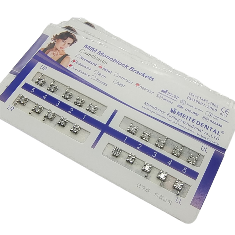 20pc/Kit Dental Orthodontic Bracket Braces MIM Mini Edgewise .022 Hooks 3-4-5