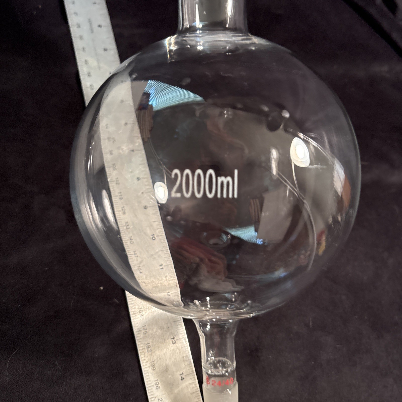 Laboratory Glass Chromatography Reservoir Capacity Flask 2000ml Unused Freeship!