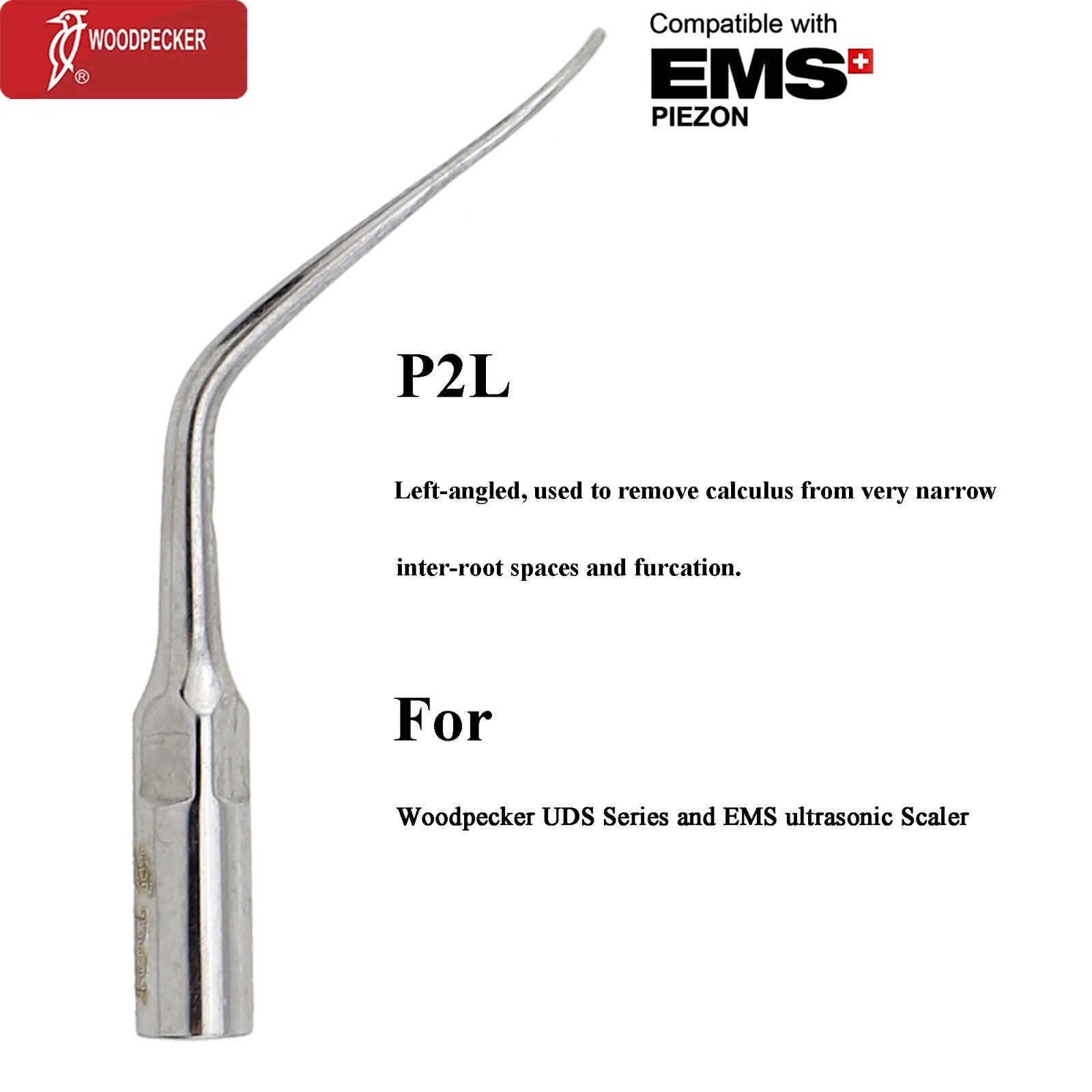 Woodpecker Dental Ultrasonic Scaler Handpiece HW-5L Piezo Tips P1 EMS PIEZON LED