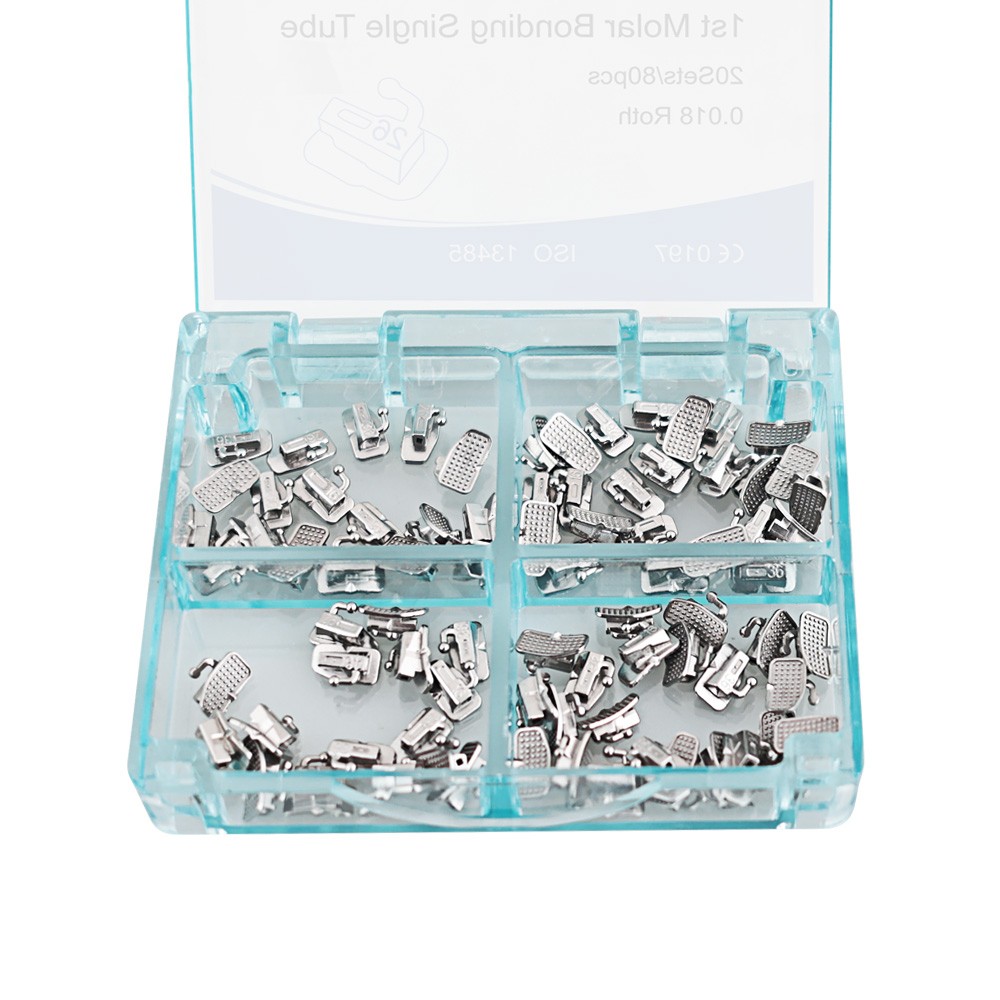 80pcs Dental Ortho Buccal Tube 1st/2nd Molar Roth/MBT .018/.022 Non-Convertible