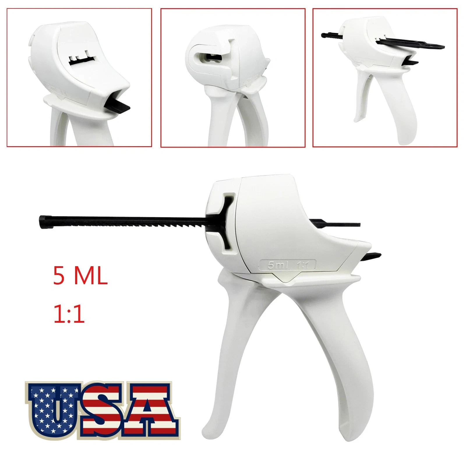 Dental Activa-Spenser Type Dispenser Gun For Automix Syringes Cement Gun 5ml 1:1