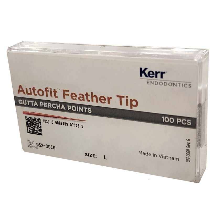 *100-Pieces* Kerr Autofit Feather Tip Gutta Percha Size-L 952-0016