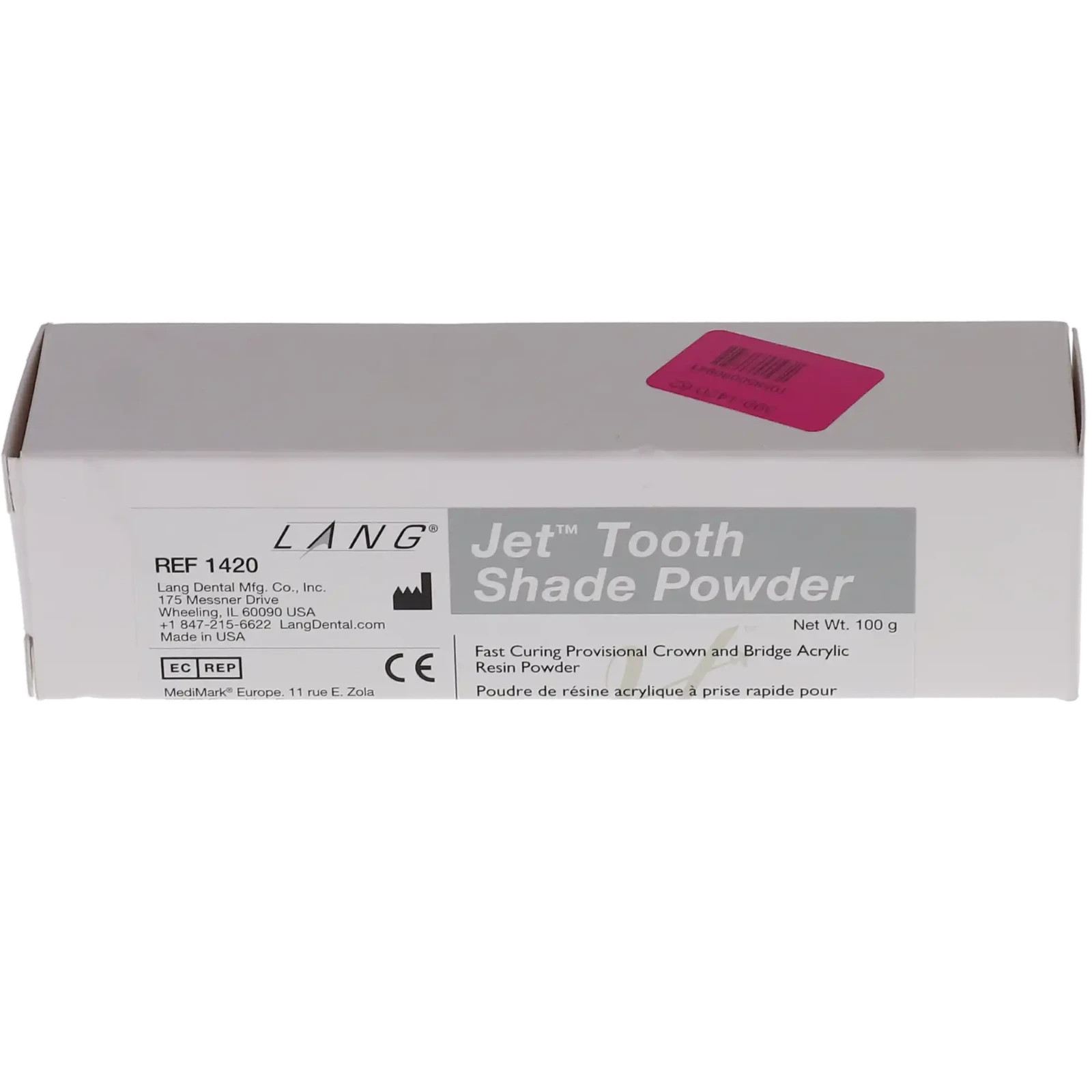 JET TOOTH SHADE 62/A2 1420-62 by BND 004OZ -Lang POWDER ONLY 4 OZ.