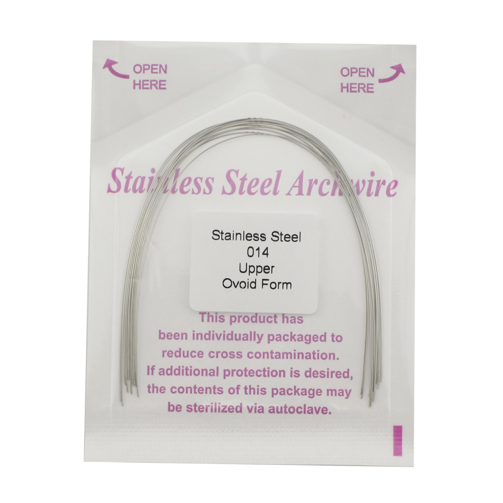 100pcs Dental Orthodontic Stainles Steel Arch Wire Round/Rectangular Ovoid Wires