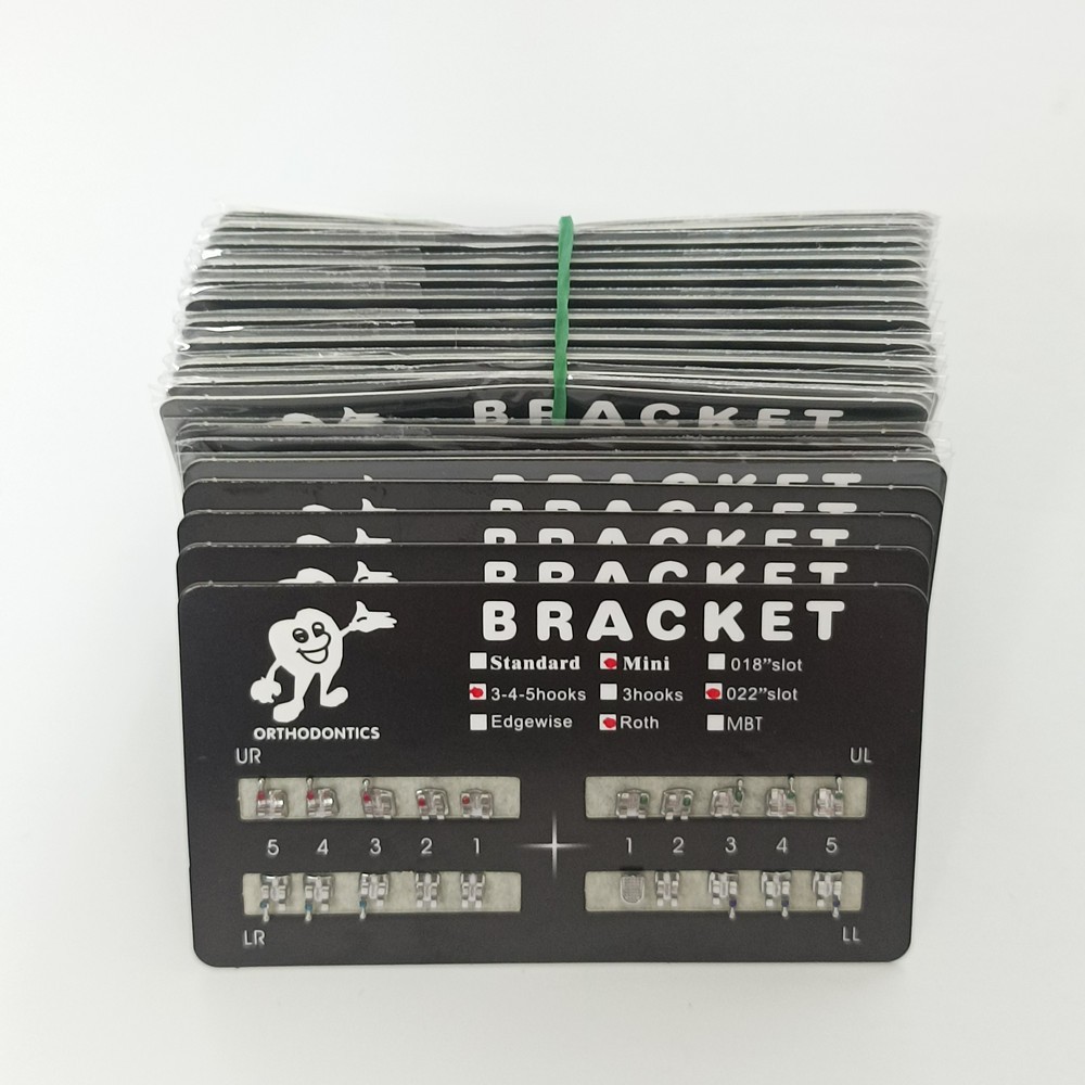 Dental Orthodontic Metal MIM Monoblock Brackets Mini Roth 022 Slot 345 hooks