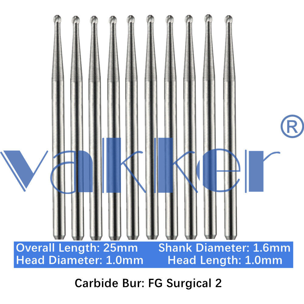 10/Pack Dental Surgical Carbide Burs Latch Type RA SURG Burs Low Speed RA1/4 RA1