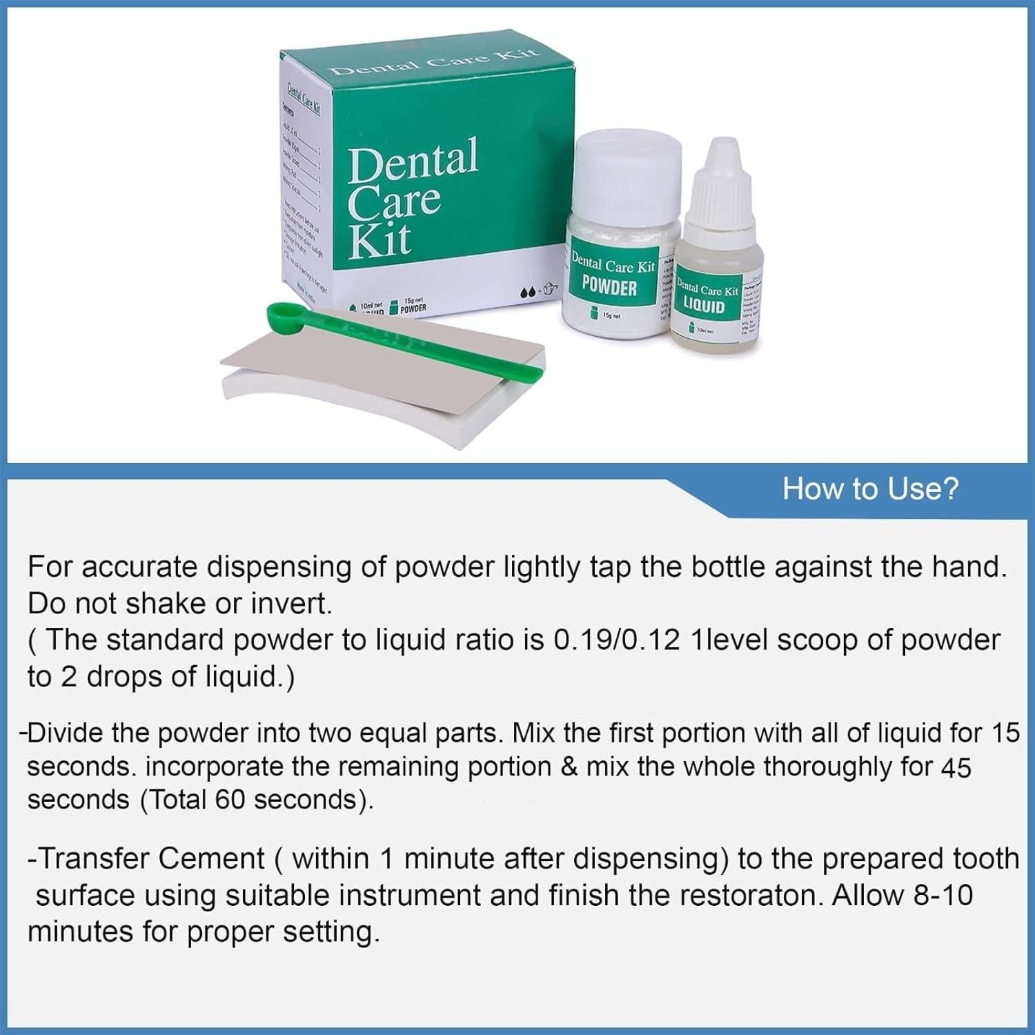 Dental Cement Zinc Oxide Eugenol Filling Crowns Bridges Waterproof 10ml