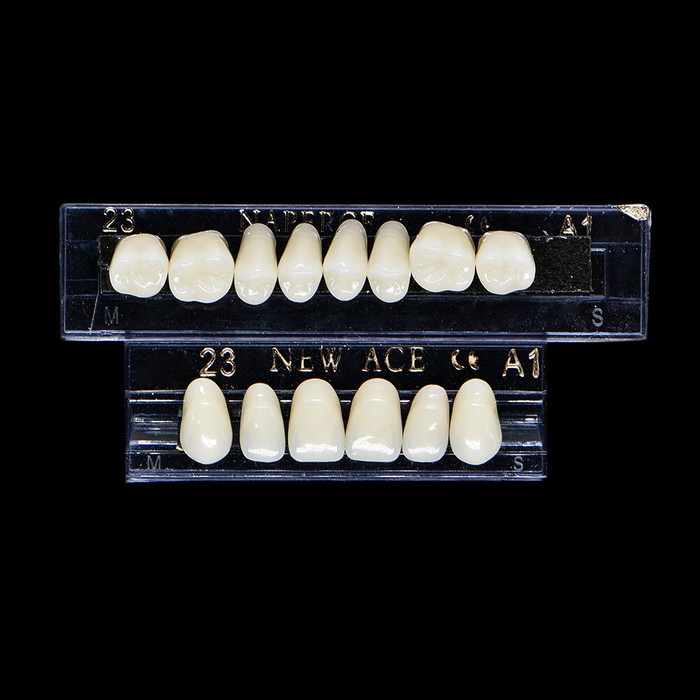 168Pc Dental Acrylic Resin False Teeth 23# Shade A1 Denture Full Upper Lower NEW