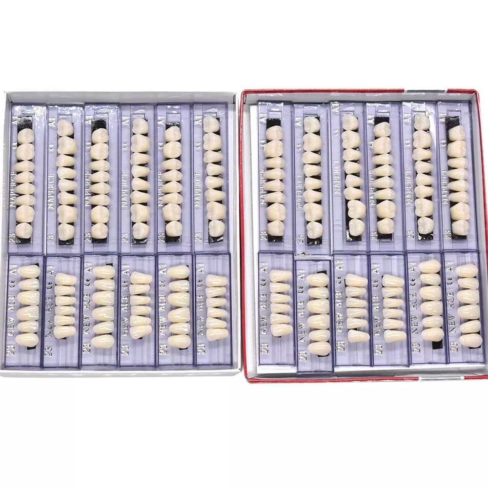 168Pc Dental Acrylic Resin False Teeth 23# Shade A1 Denture Full Upper Lower NEW
