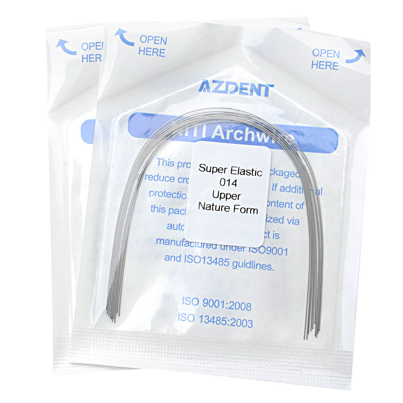 10PCS AZDENT Dental Orthodontic Super Elastic Niti Round Arch Wire Natural form