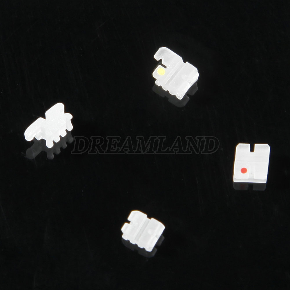 20pcs/Pack Dental Ceramic Braces Bracket 5*5 hooks 3 4 5 Orthodontic MBT.022 A!