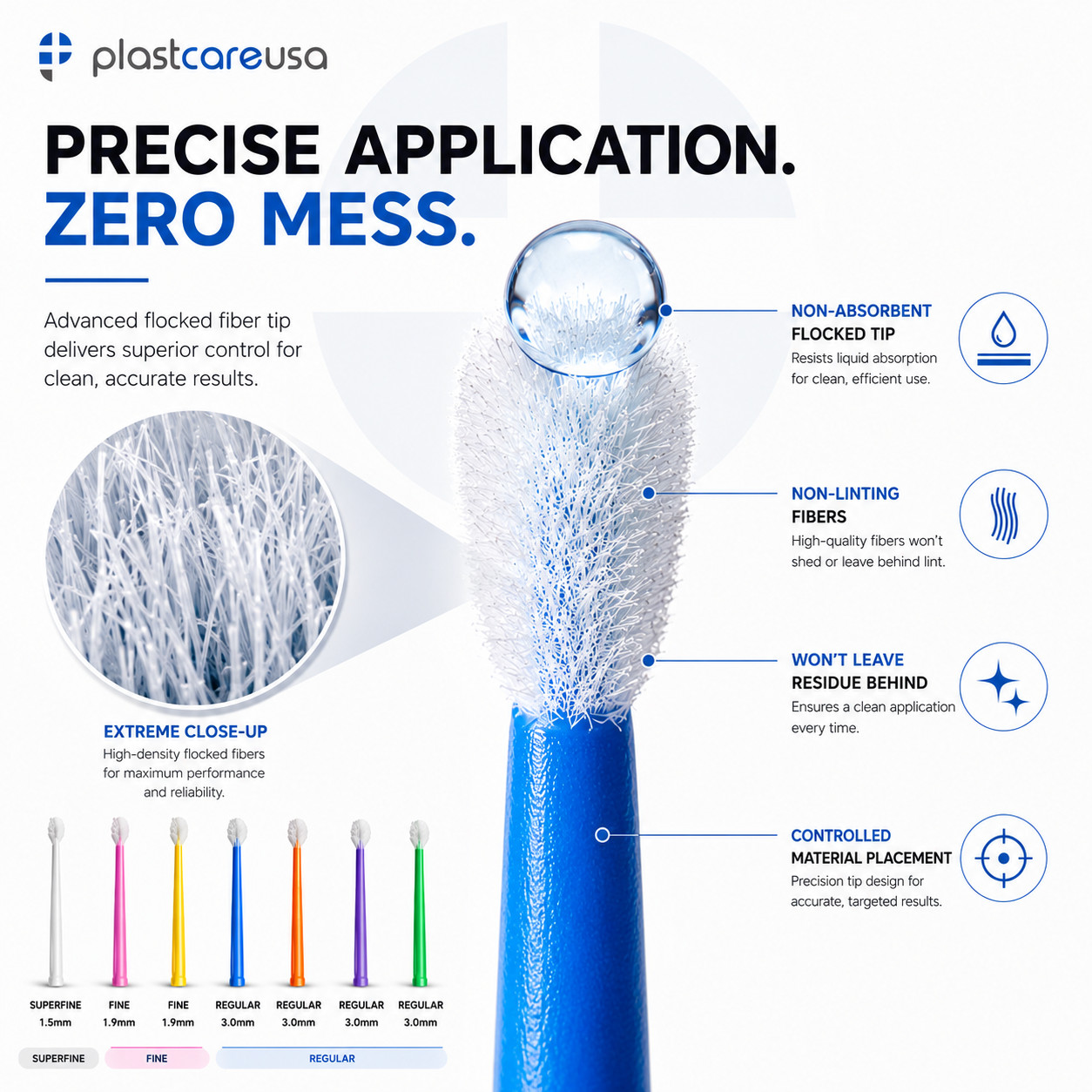 400 Micro Brushes Applicators Microbrush Dental (Regular, Fine, Super Fine) Eye