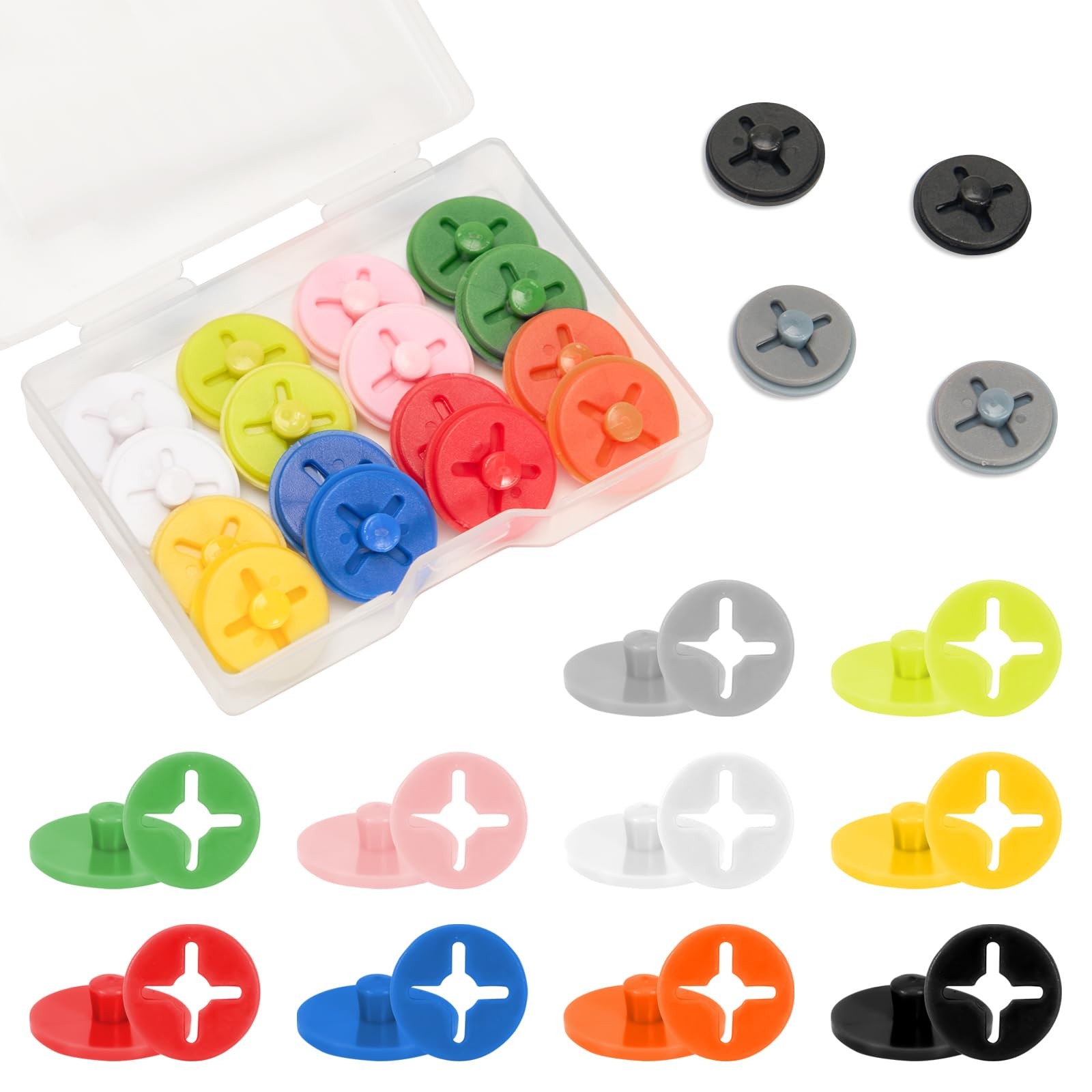 Darlingao Running Bib Clips, 20Pcs Race Holder, Number Colorful