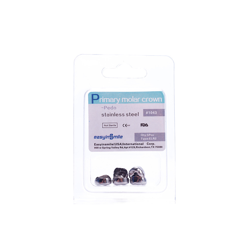 5pc Easyinsmile Dental Kid Crown Stainless Steel Primary D Premolar E Crown[USA]