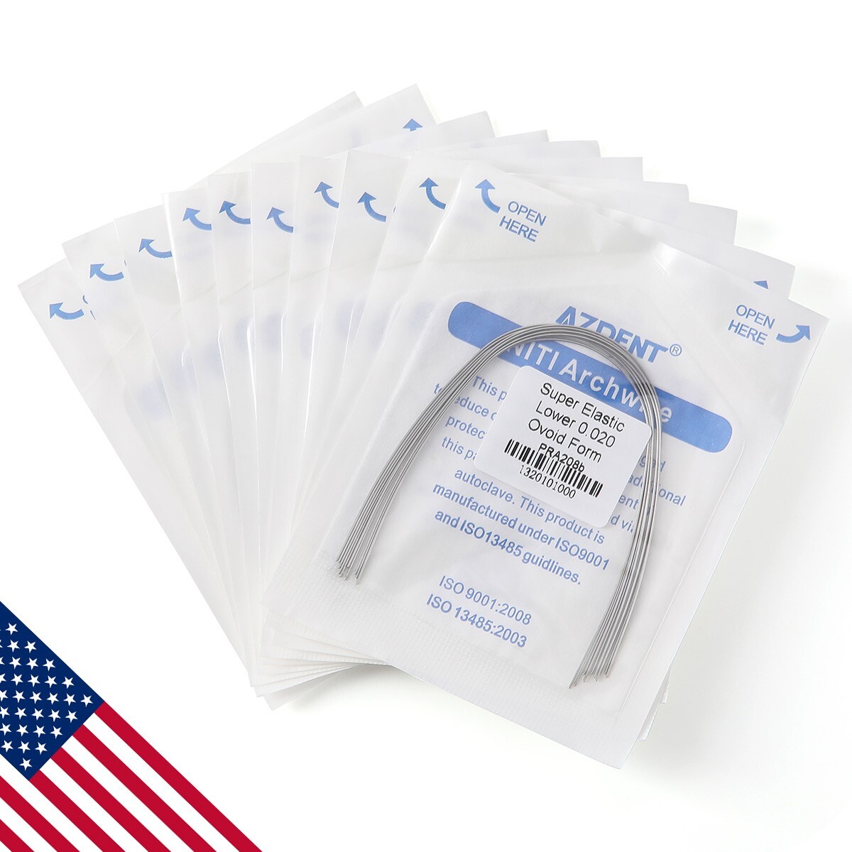 AZDENT Dental Orthodontic Super Elastic NITI Arch Wire Round Ovoid/Nature Form