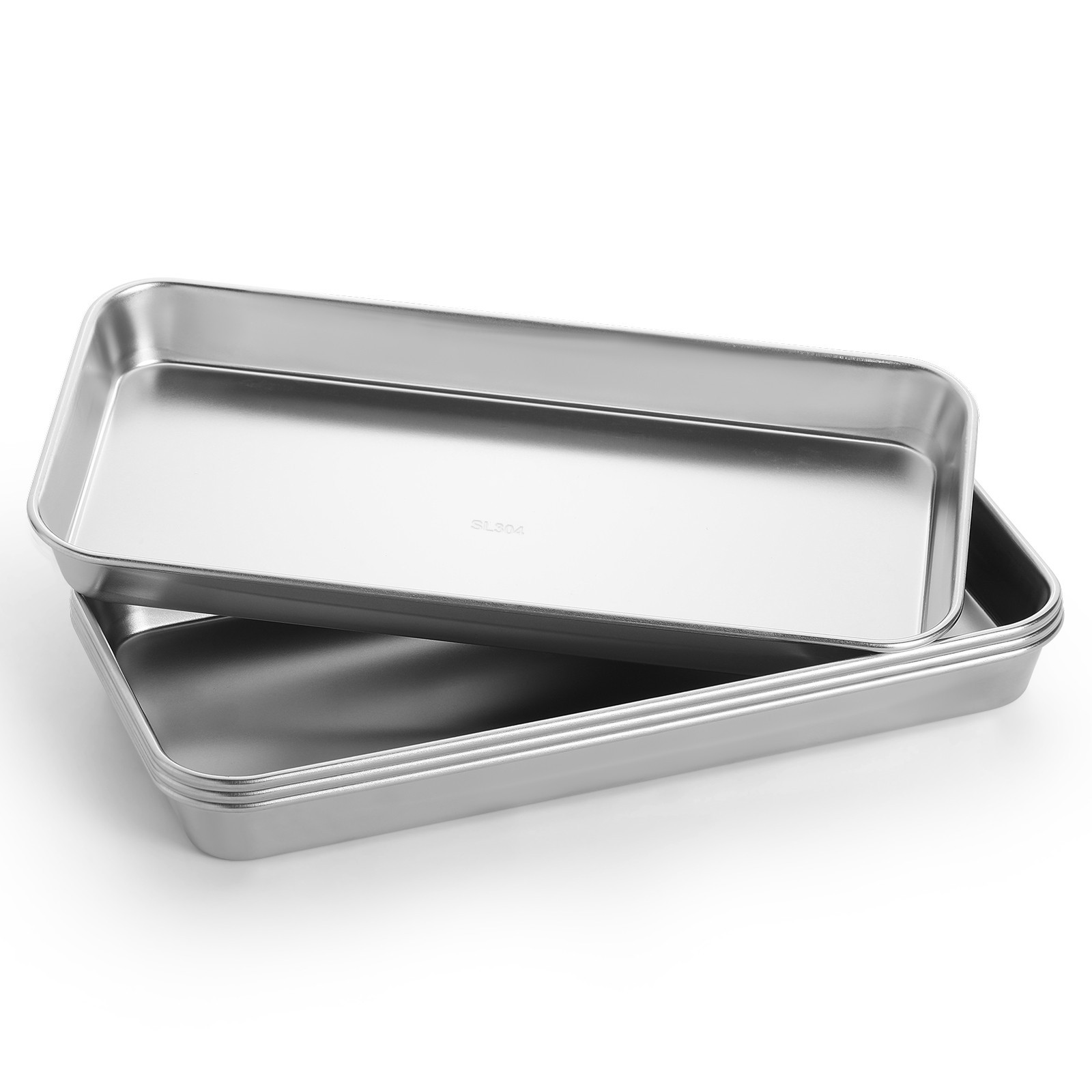 Dental Medical Stainless Steel Instrument Tray Tattoo Flat Trays 3 Sizes