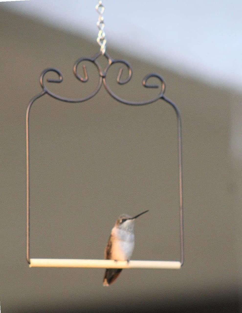 3 Pack Metal Frame Hummingbird Swing Perches for Hanging Outdoor Lawn Patio
