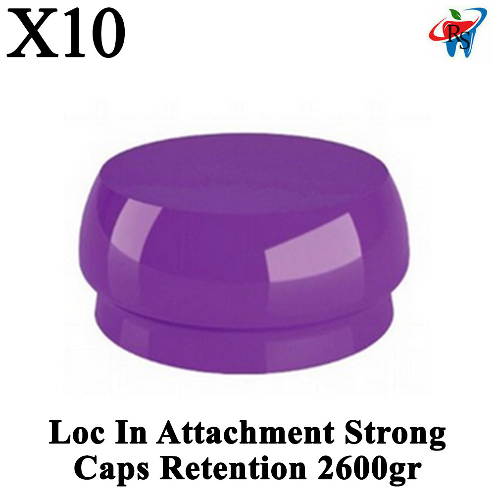 10pcs Dental Silicone Caps Strong Retention 2600gr For Loc In Attachment