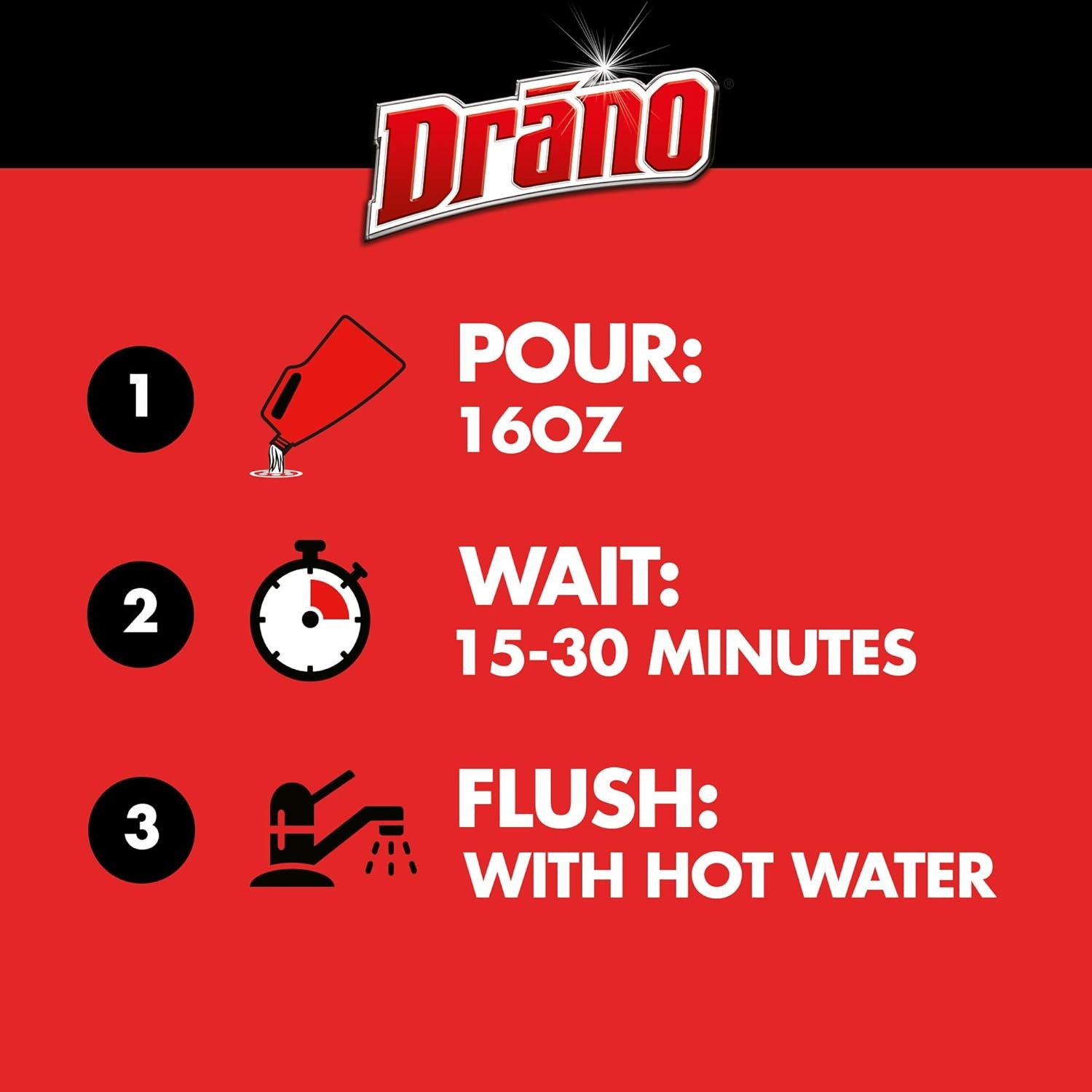 Drano Max Gel Drain Clog Remover and Cleaner for Shower 80 Fl Oz (Pack of 2)