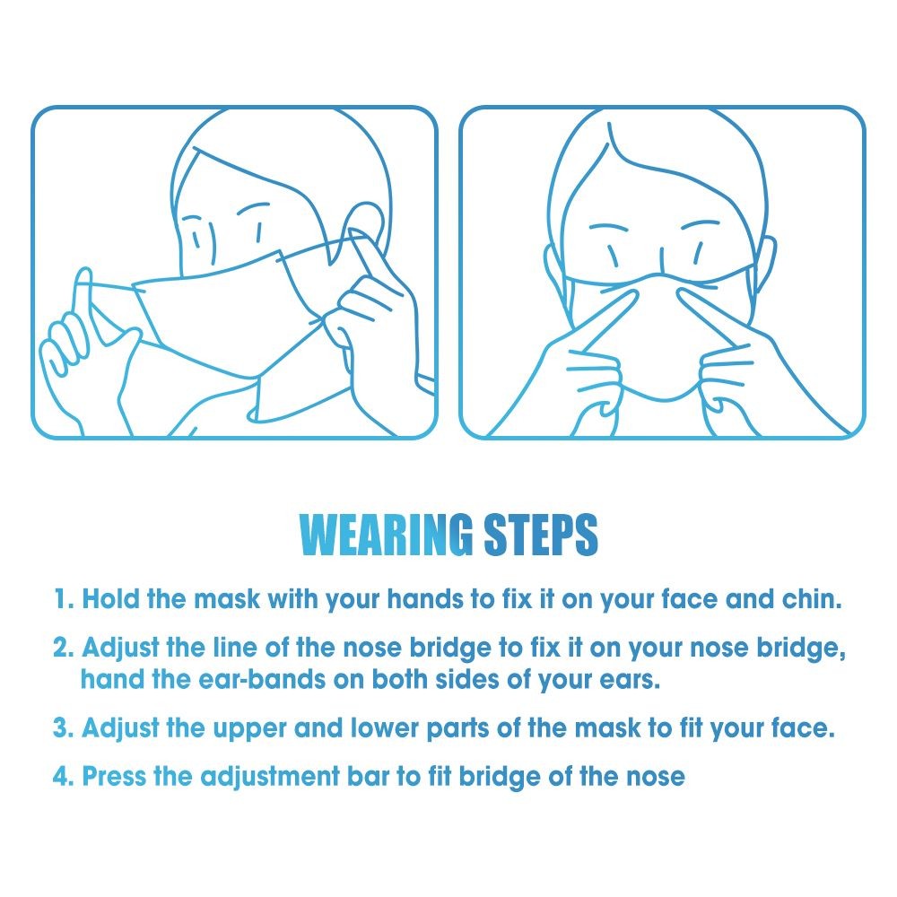 [50 PCS] 3-Ply Disposable Face Masks Non-Medical Surgical Mouth Cover Black Mask