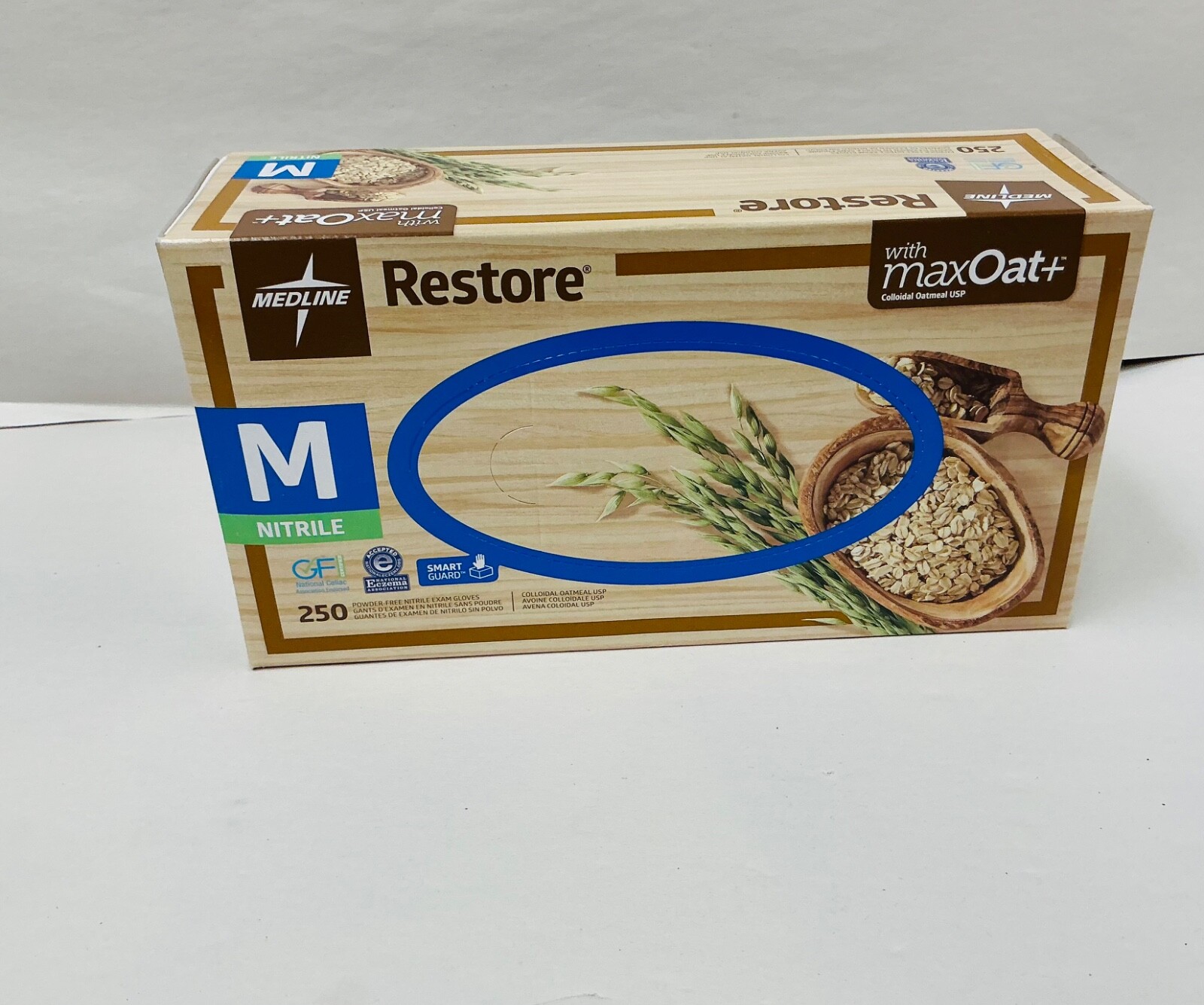Medline Restore Touch Nitrile Gloves MaxOat+ Medium 2500 box