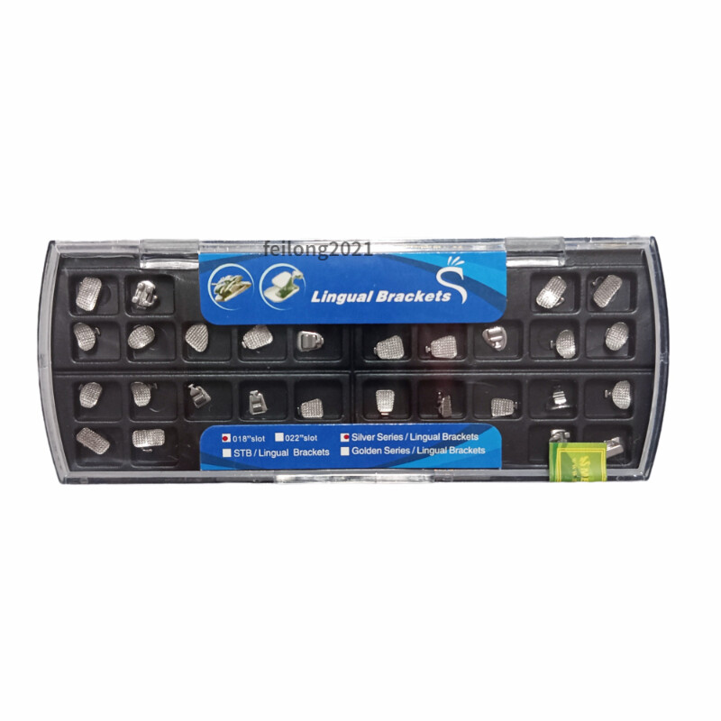 1 Box/28pcs Dental Orthodontic Metal Lingual Brackets Brace Buccal Tubes