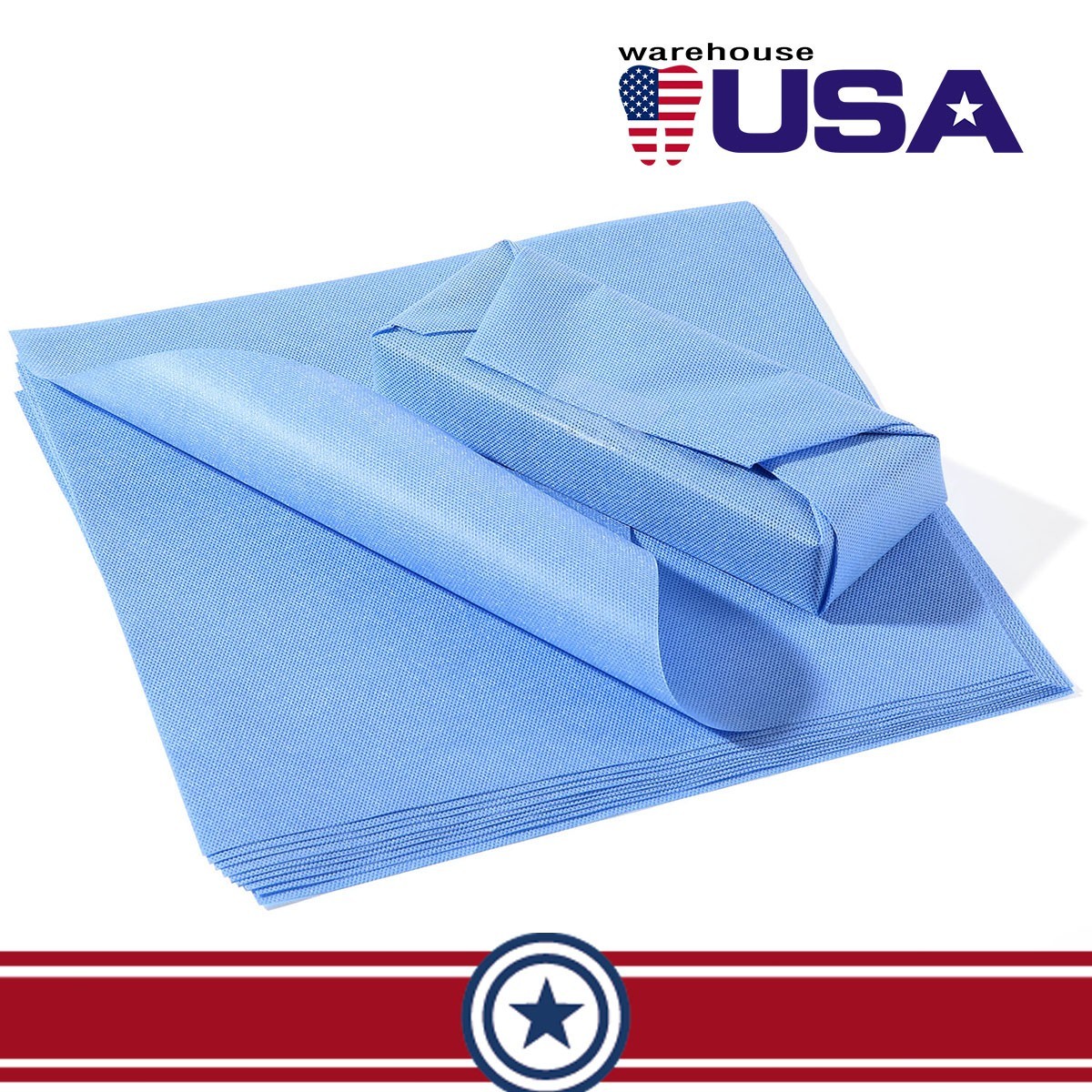 50pc Medical Dental CSR Wraps Autoclave Sterilization Wrap Sheets SMMS Non-Woven