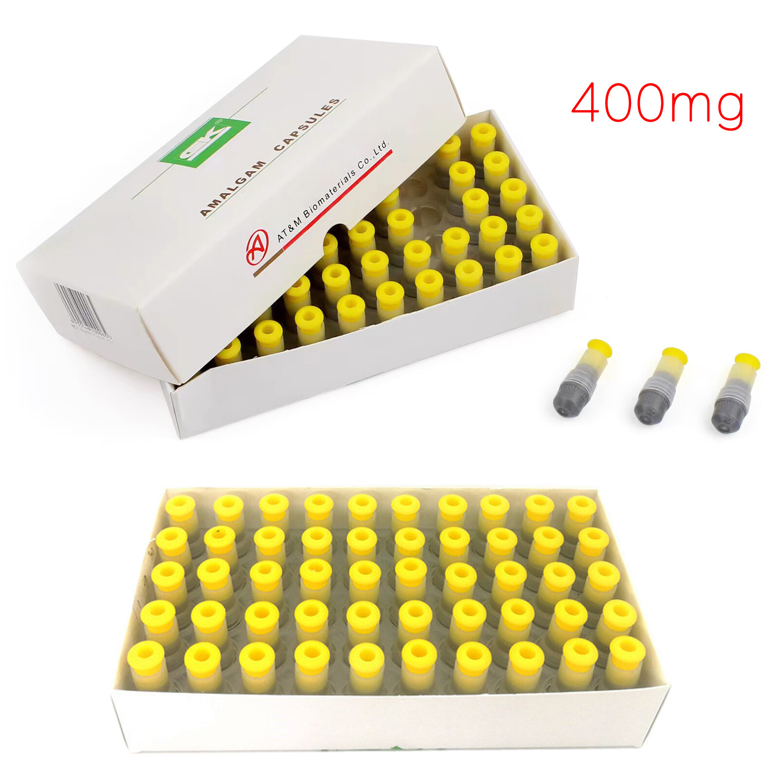 Dental Alloy Amalgam, 2 Spill 600mg Regular Set, 500 or 50 Capsules, Zinc Free