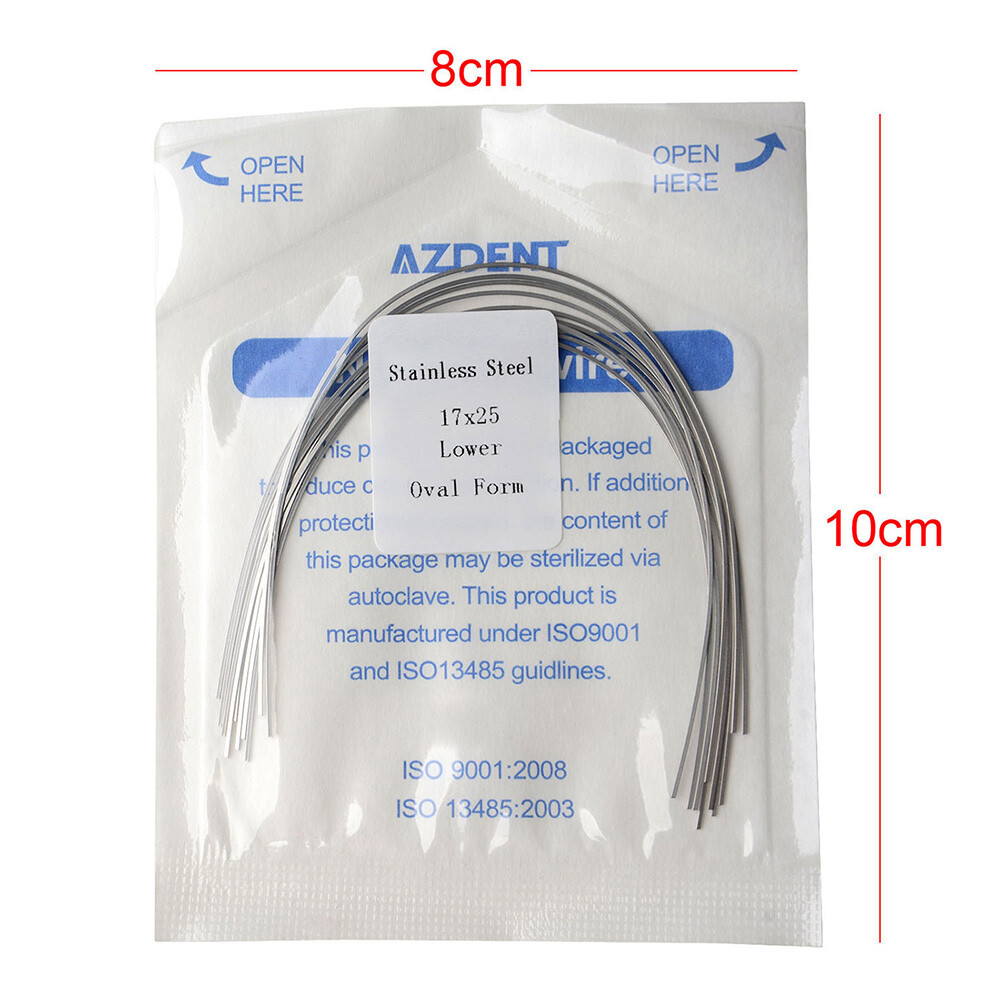 AZDENT Dental Orthodontic Stainless Steel Rectangular Arch Wires Ovoid Form