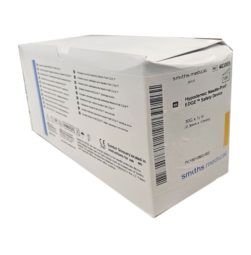 *100-Pieces* Smiths Medical Jelco EDGE Safety Device Sterile 403005