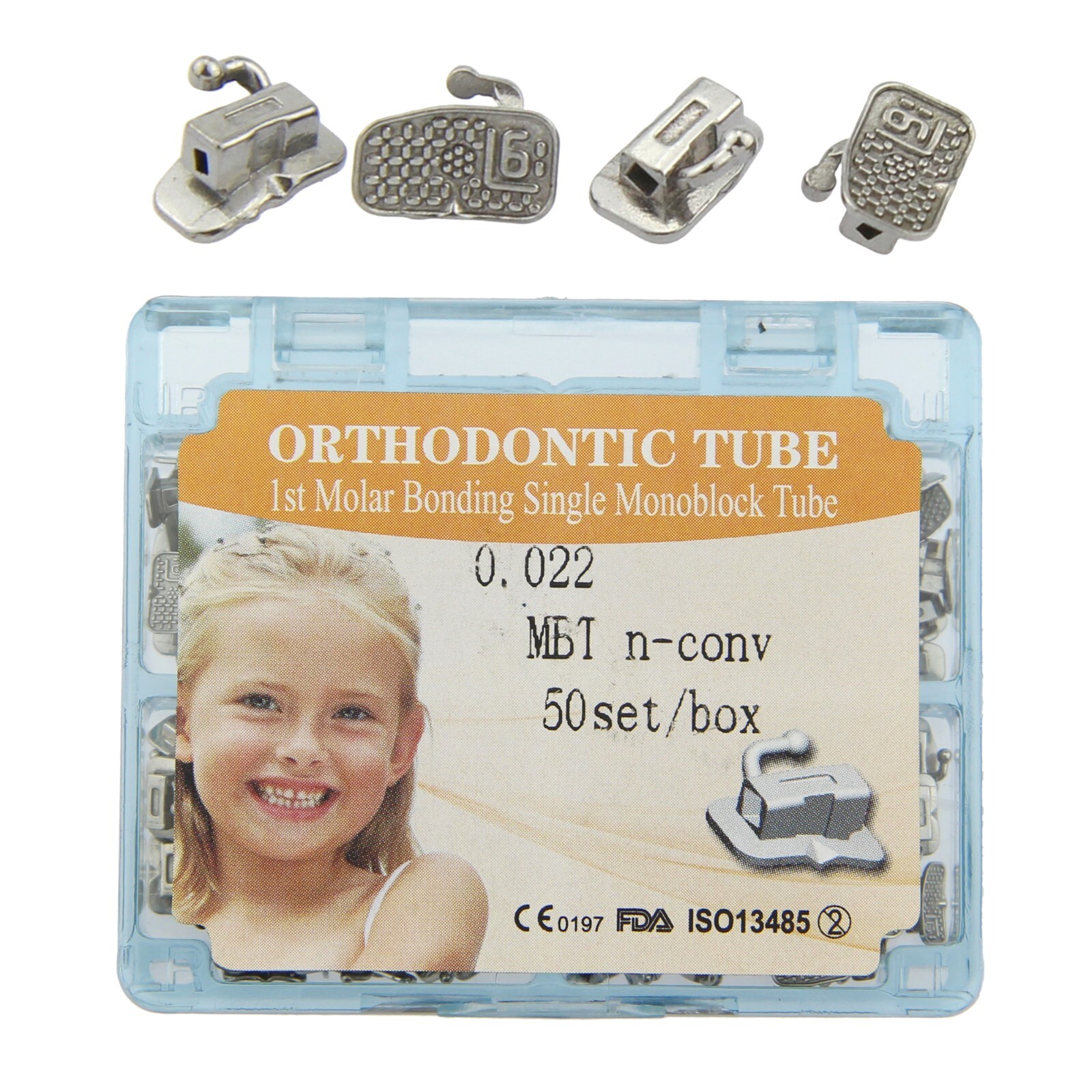 tubos de ortodoncia Dental Orthodontic Molar Tubes Buccal Tube Roth MBT 022 1st