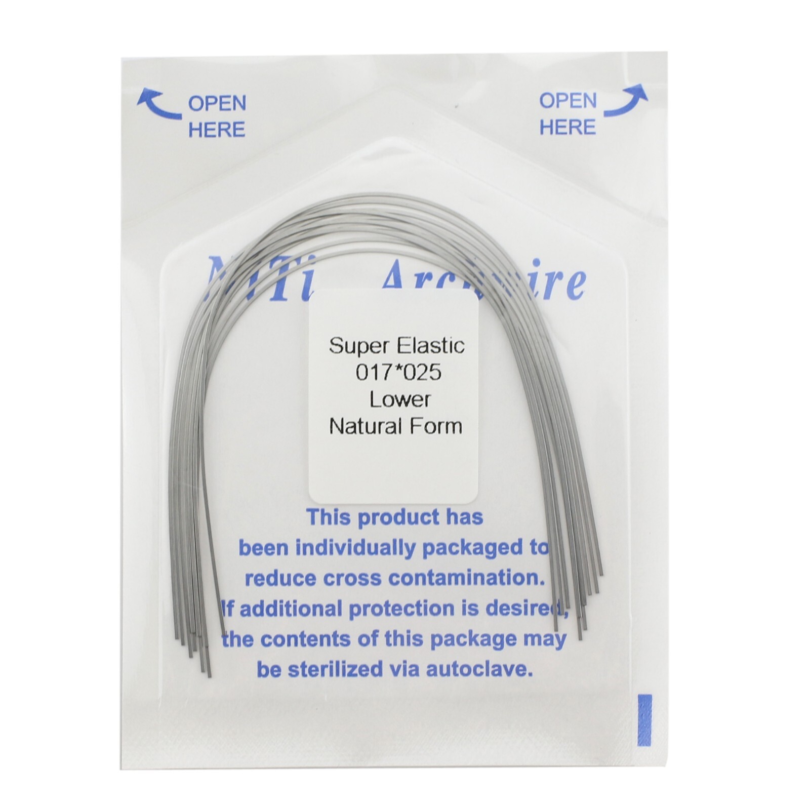 Dental Orthodontic Arch Wire Niti Super Elastic Round Rectangular Ovoid Natural