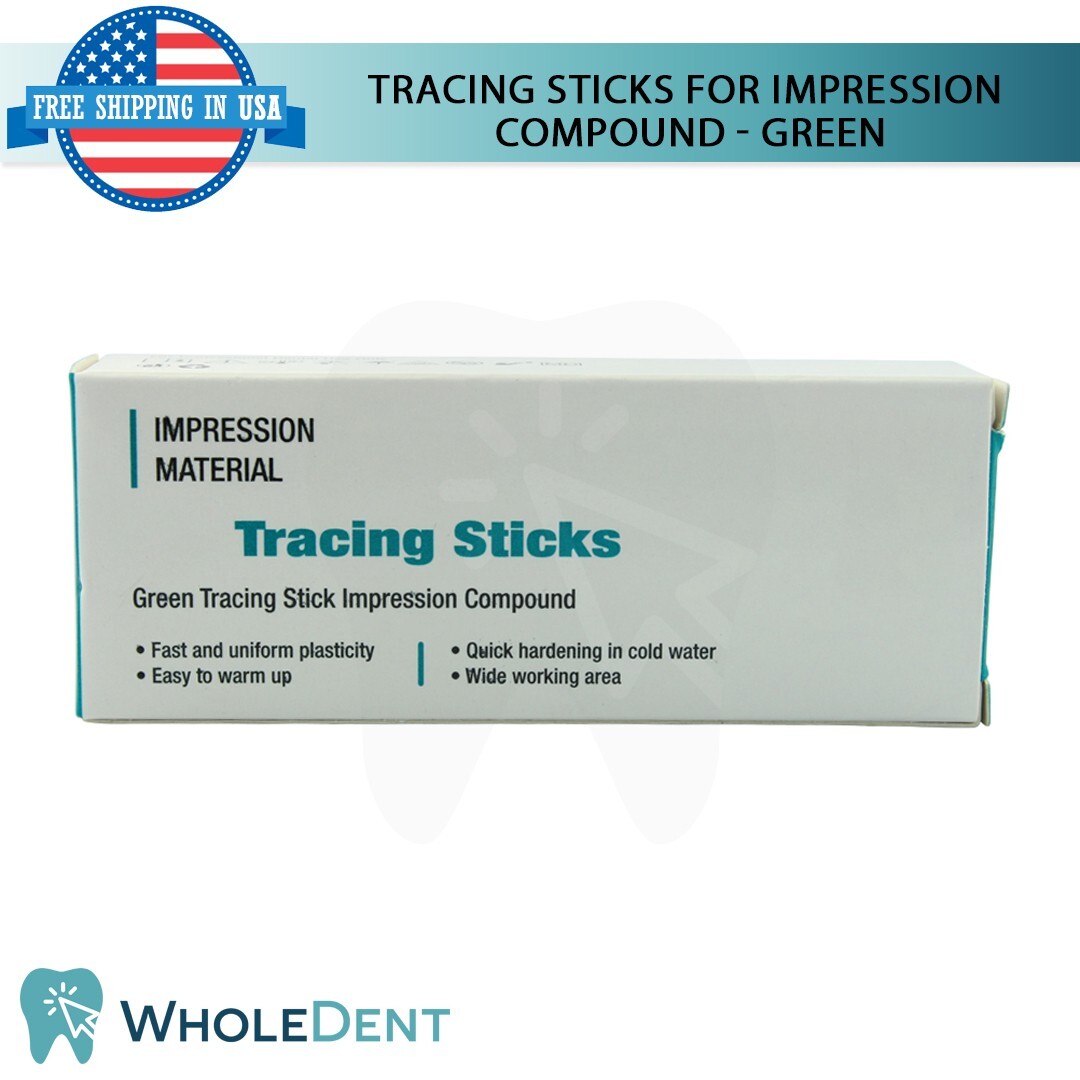 Restoration Dental Tracing Sticks Green 10pcs Impression Compound Mark