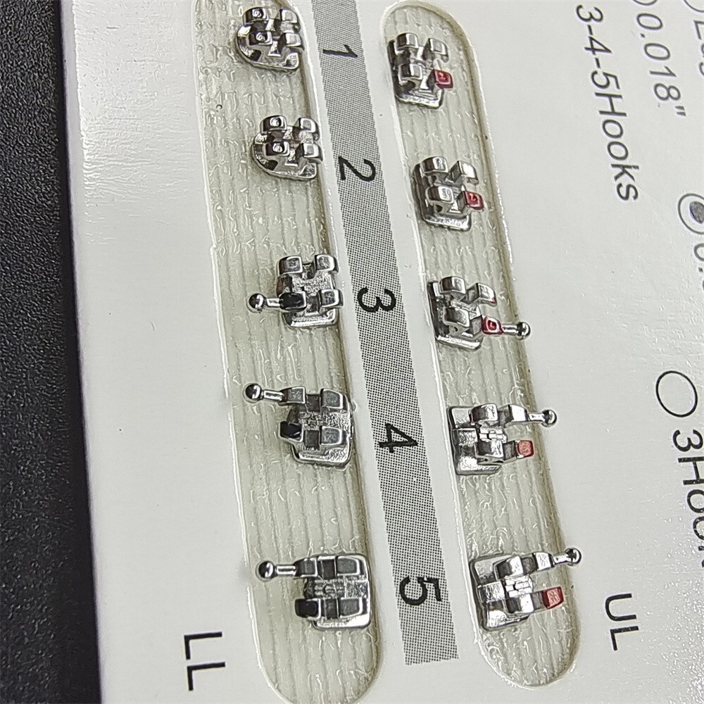 10 Packs Dental Orthodontic Brackets Braces Metal Mini Roth.022 Hooks 345