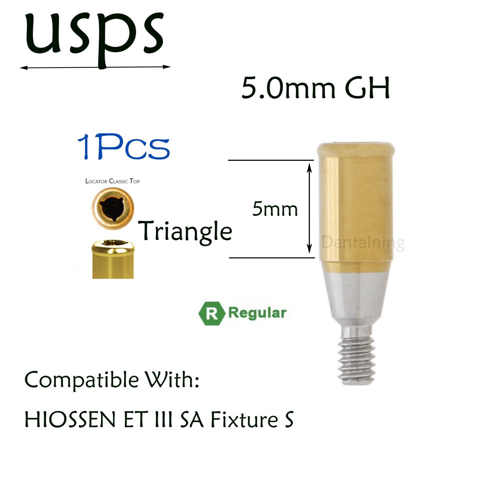 US Dental Overdenture Implant Abutment Locator Sys For Hiossen Regular 3/4/5.0mm