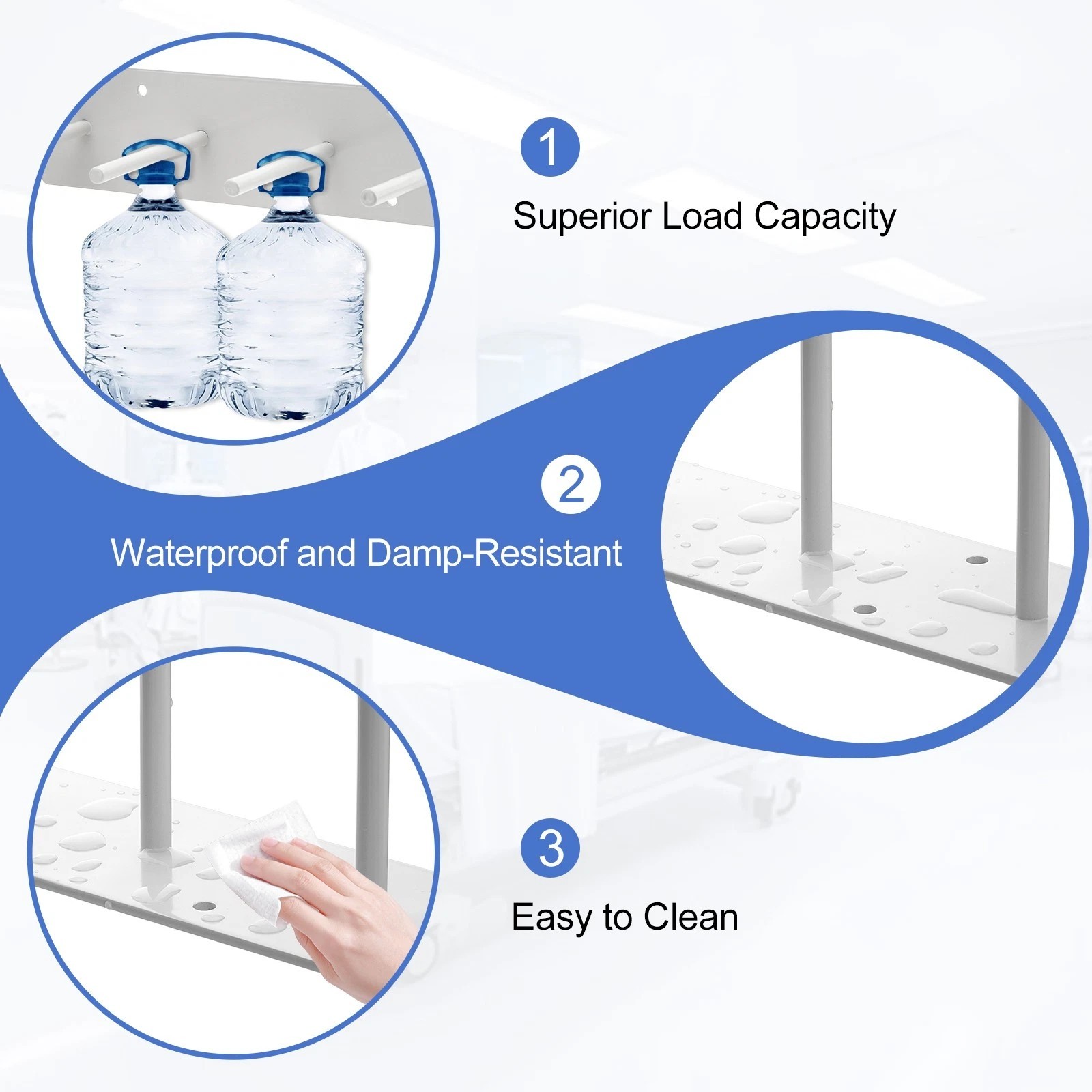 2x Lead Apron Hanger 4-Hook Heavy Duty Wall Mount w/ Extra Long Anti-Slip Hooks
