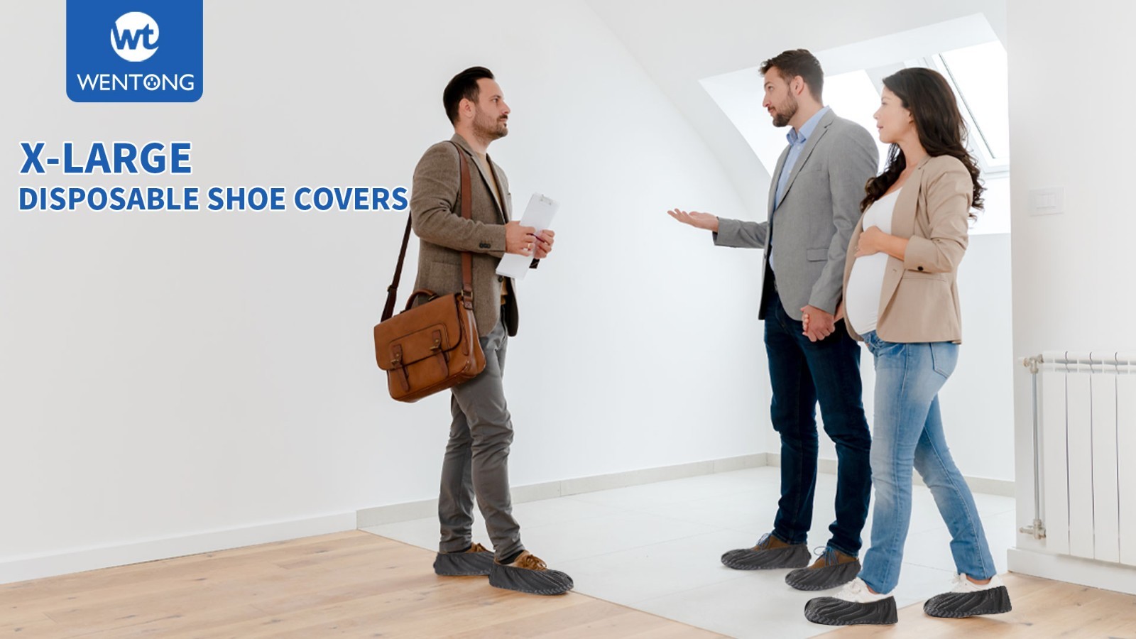 50 Pack Disposable Shoe Covers – Non-Slip, Breathable Boot Covers for Indoor Use