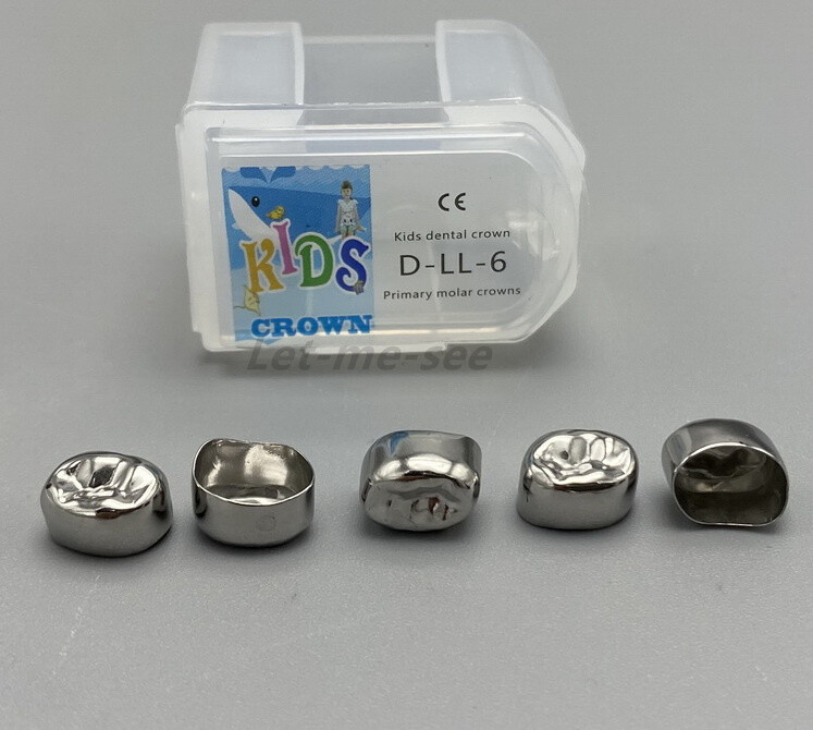 Dental Kids Primary Molar Crowns Stainless Steel Pediatric crown 48 Sizes