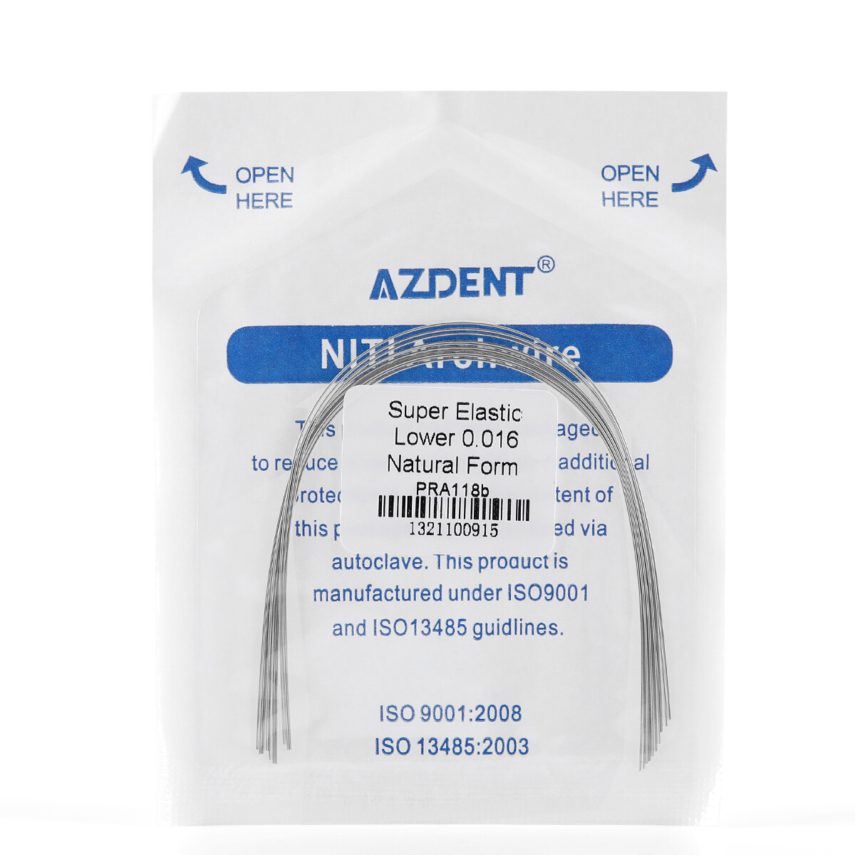 10Pcs/Pack Dental Orthodontic Super Elastic NITI Round Arch Wires Natural Form