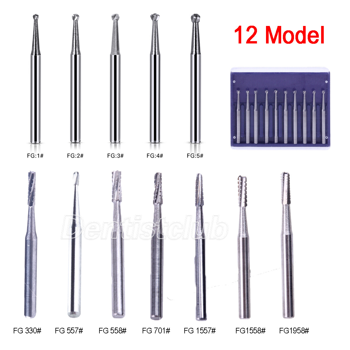 Dental Tungsten Steel Carbide Cutting Burs for High Speed Handpiece FG1-FG1958