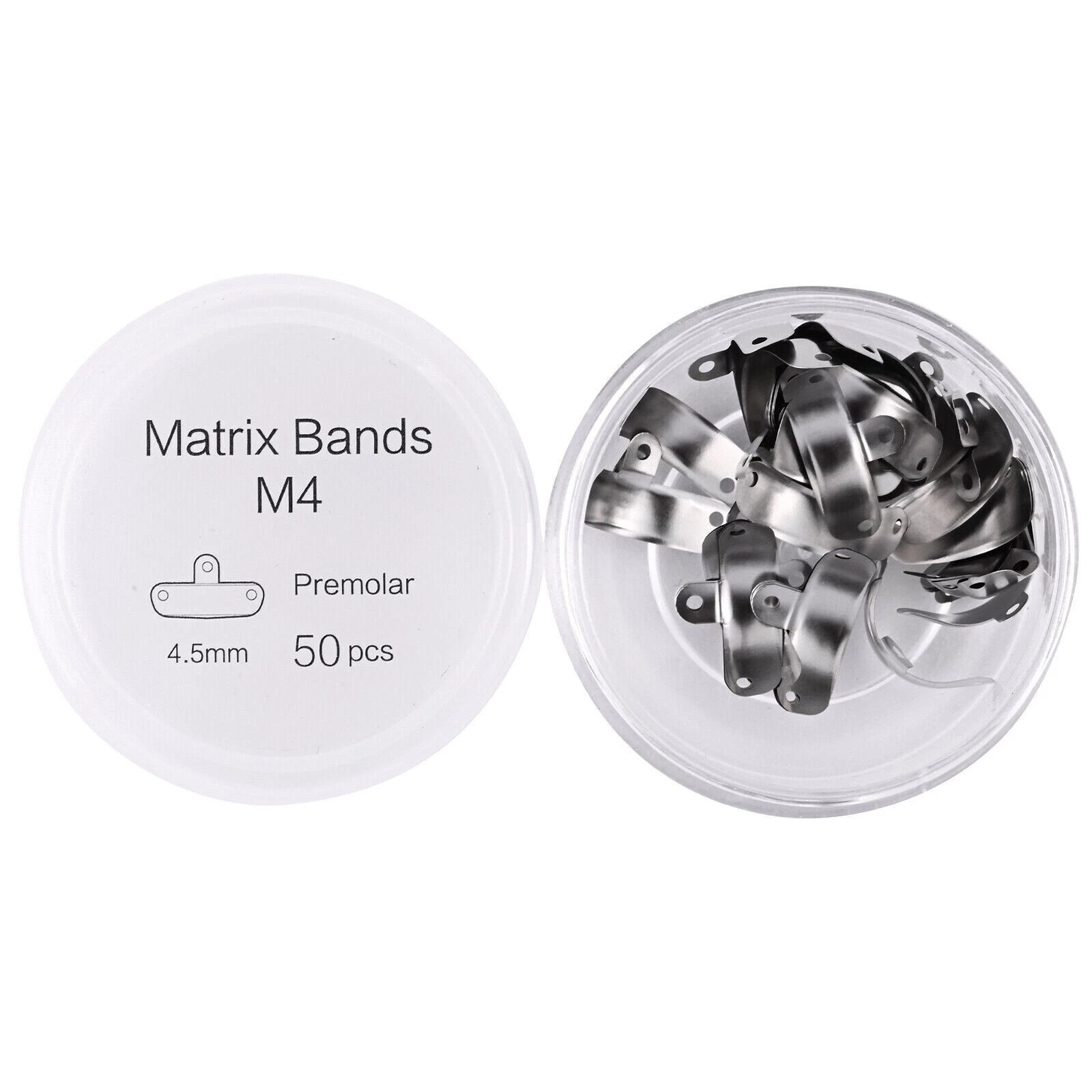 50 Pcs/Box Dental Sectional Contoured Matrice Refill Metal Matrix Bands M4 Type