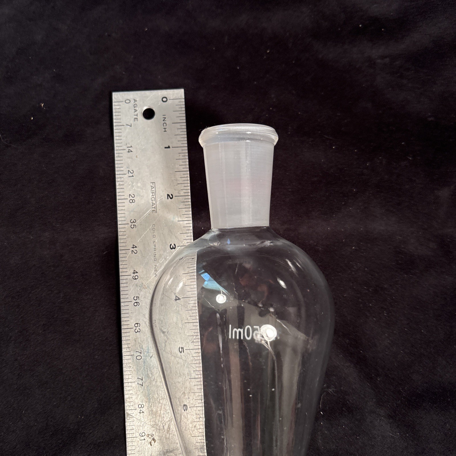 Lab glass separatory funnel 250ml separating funnel W 24/40 Unused Freeship!