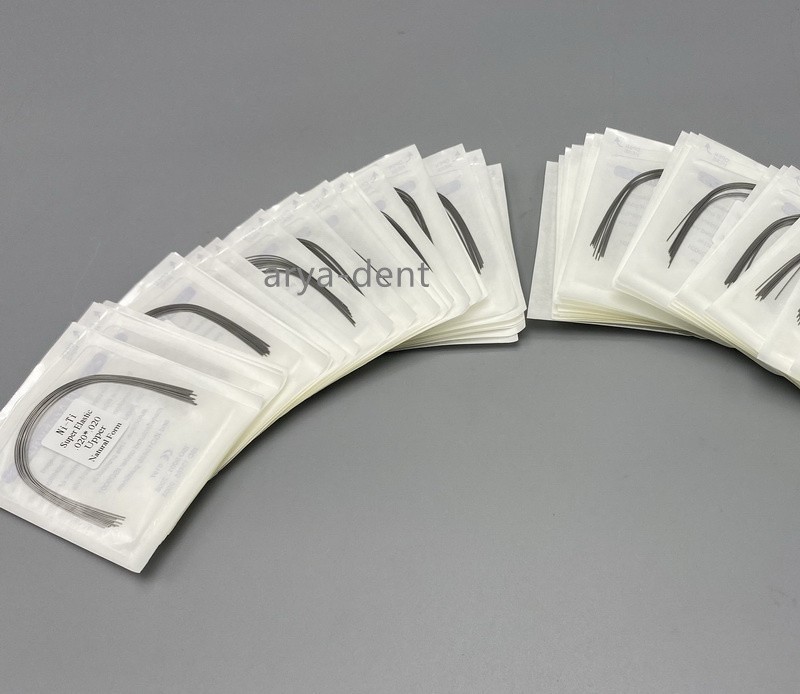 Dental Orthodontic Arch Wire Super Elastic NITI Round Rectangular Natural Form
