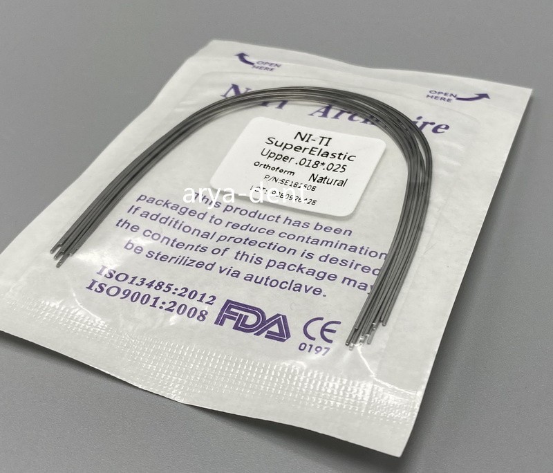 Dental Orthodontic Arch Wire Super Elastic NITI Round Rectangular Natural Form