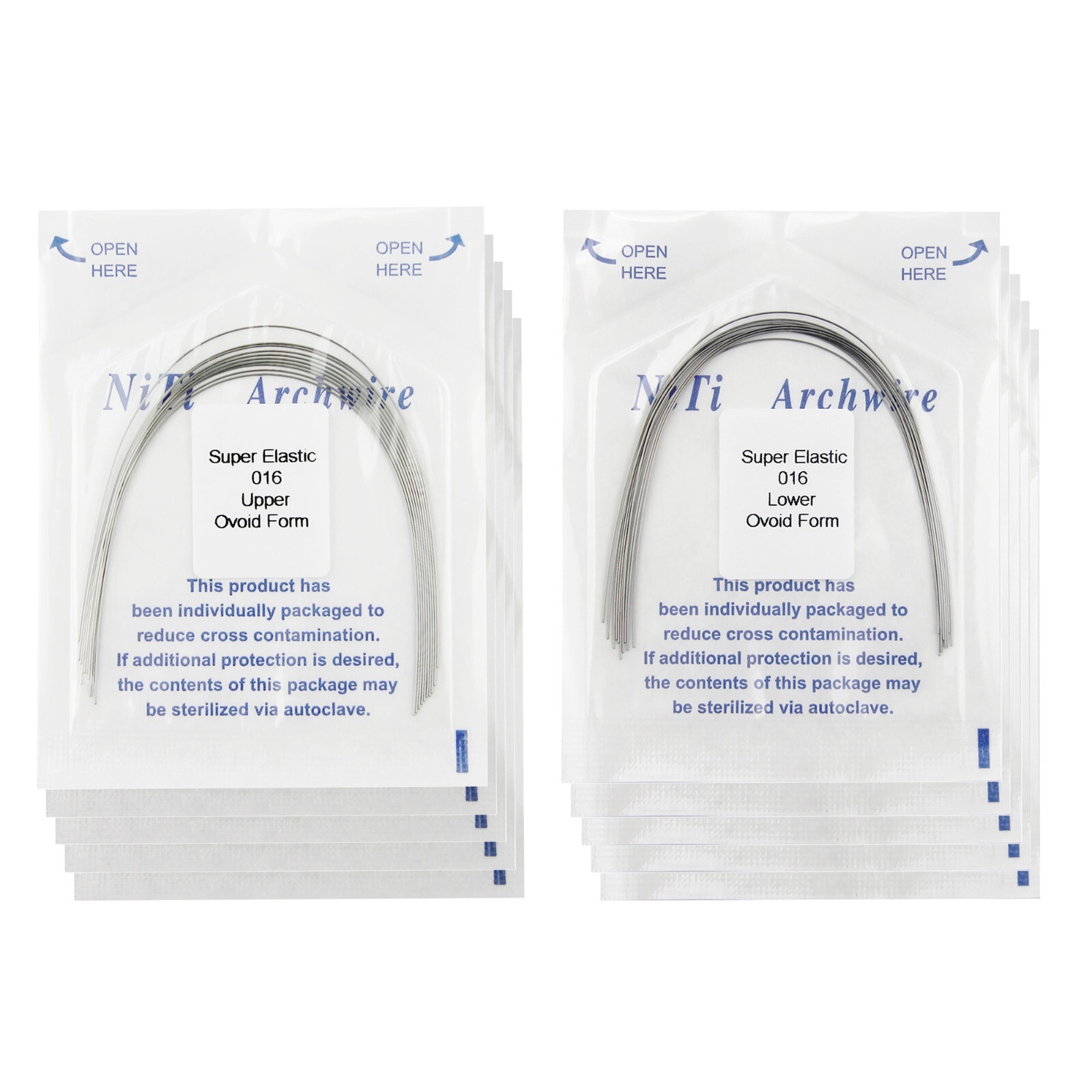100PCS Dental Orthodontic Arch Wire Niti Super Elastic Round Rectangular Ovoid