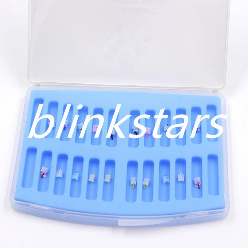 20 Pcs/Pack Orthodontic Dental Ceramic Monocrystalline Sapphire Bracket 345 Hook