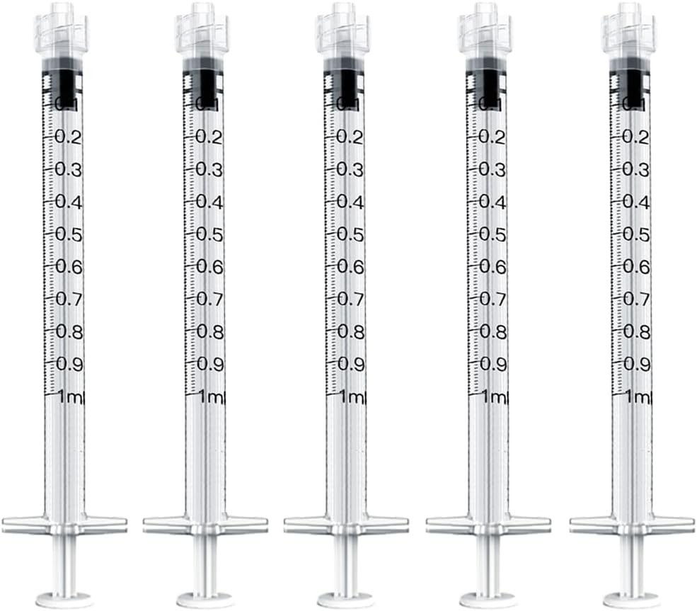 20 Pack 1Ml Luer Lock Syringes without Needle, 1 Ml Cc Disposable Syringe Indivi