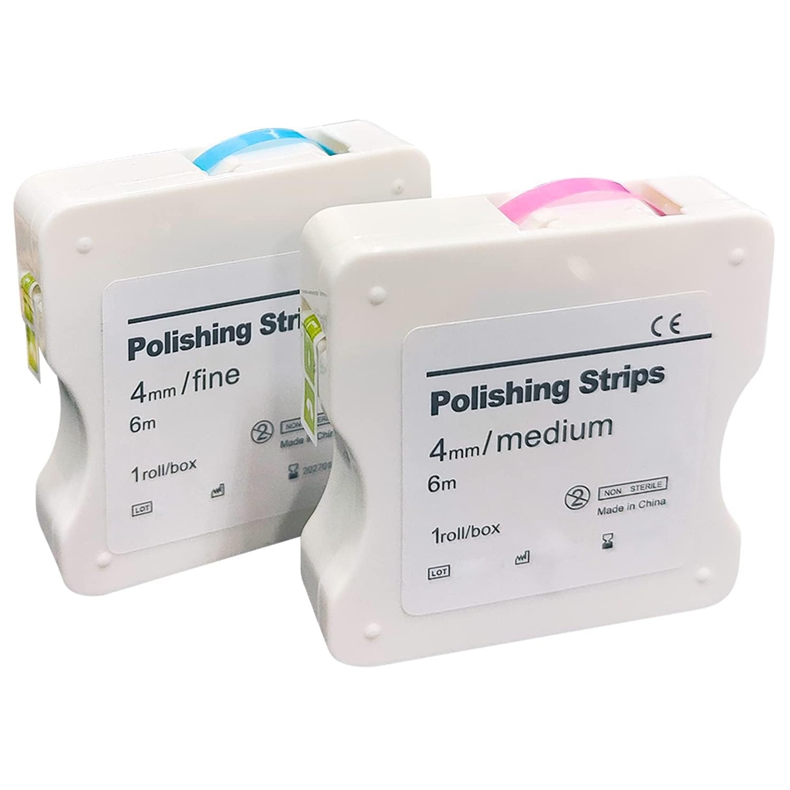 Fine/Medium Grit Resin Polishing Strips File Kit, 4mm x 6M, Dental Sanding Teeth
