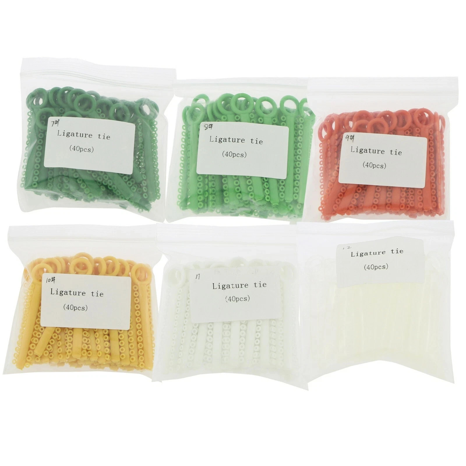 1040pc Orthodontic Elastic Ligature Tie Rubber Braces Dental Ligadura Ortodoncia